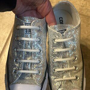 Converse Silver Glitter W6
